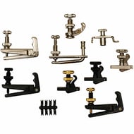 cover Viola String Adjuster Deluxe Double Prong Gold Screw Black